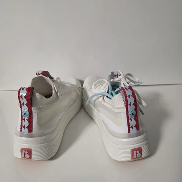 Bala Twelves Nurse Shoes Womens 5.5 White And Pink And Teal - Picture 8 of 8